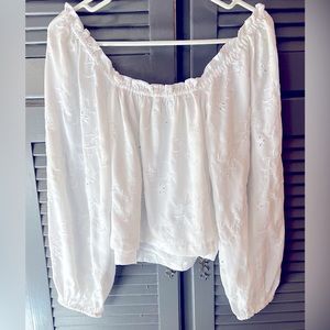 American Eagle Cropped Lined Blouse